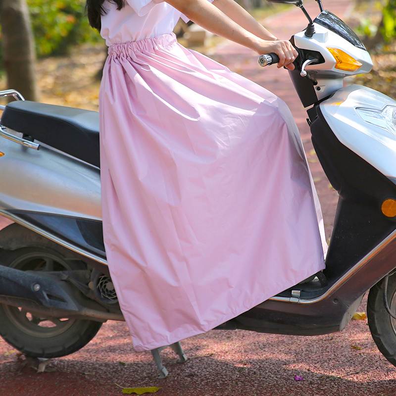 电动车防晒裙防走光防水围裙夏季骑行遮腿机车防晒衣长版半身裙