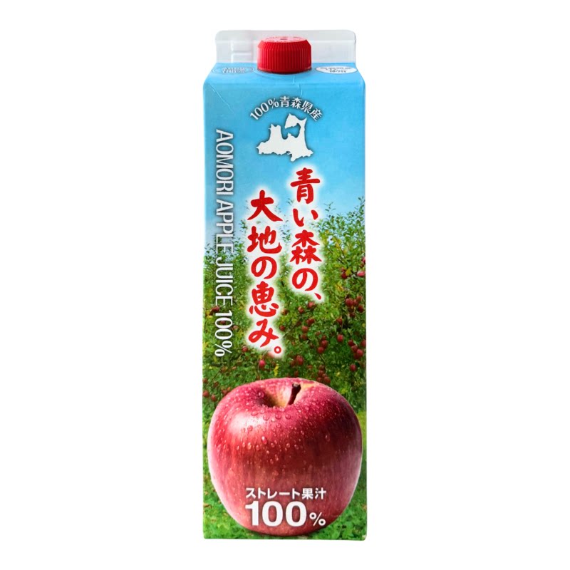 津轻食品100%青森纯苹果汁青森产苹果使用果汁饮料1000克原汁原液