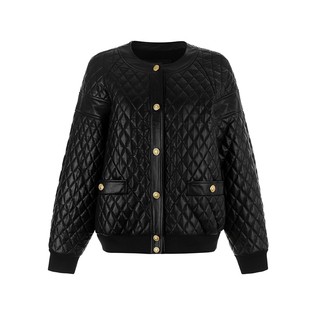 BettyChow 镇店!真正馆藏级!黑金系列香奶羊皮衣菱格棉服 半裙