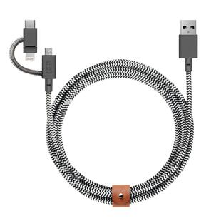 Native Union三合一数据线适用于苹果iPhone17/16充电线安卓TypeC一拖三15手机快充车载三头多功能2米加长mfi