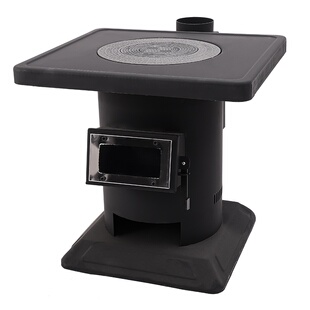 新款汽化炉农村家用室内无烟柴火气化炉厚钢板柴煤两用烤火取暖炉