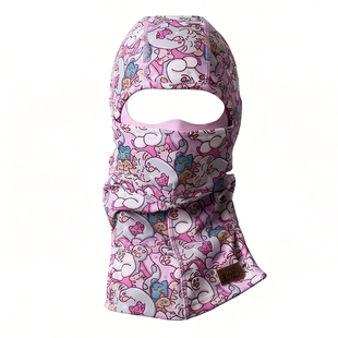 Unishred儿童滑雪户外防寒防晒护脸护头面罩吸汗排湿透气防起雾