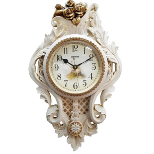 欧式豪华复古钟表客厅创意大气挂钟墙面装饰静音挂表现代摆钟壁钟