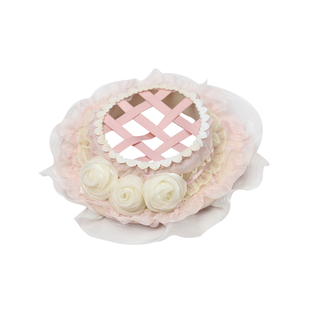 里雾手作小物诗之春她们的故饰会原创粉色芭蕾风边夹蝴蝶结发饰女