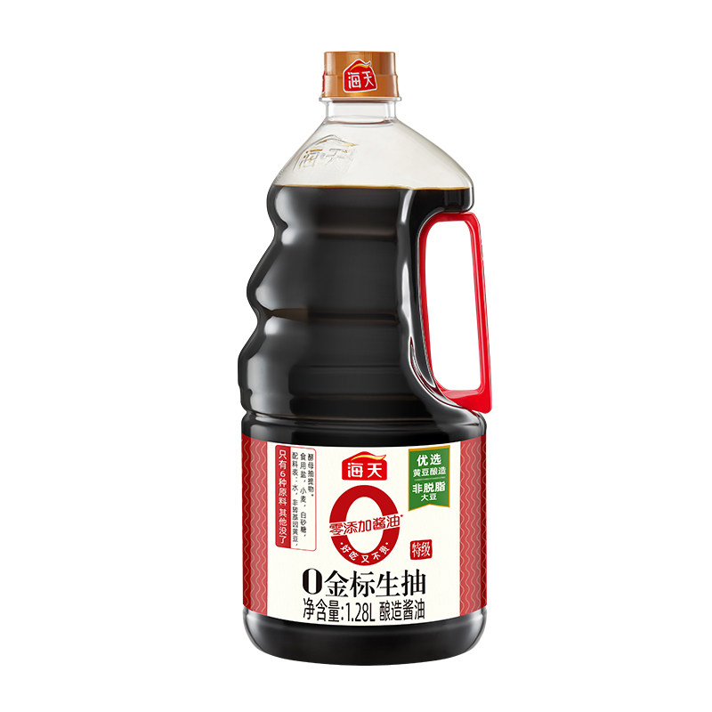 海天0金标生抽1.28L特级酱油