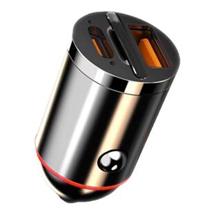 纽曼USB车载充电器迷你拉环华为超级快充小米苹果点烟器转换插头