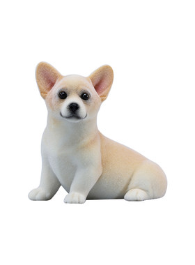 [JXK官方店]植绒柯基犬模型摆件