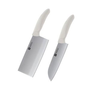 德国双立人Style奶油白色刀具2件套家用套刀菜刀果蔬刀