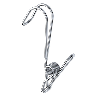 不锈钢夹子挂钩晾衣夹浴室长尾夹晾晒夹家用多功能厨房无痕挂钩夹