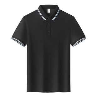 定制工作服翻领短袖免费印字广告文化工衣衫夏季新款棉感珠地T恤