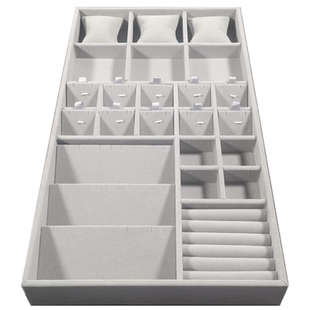 定制阿莱斯抽屉分隔格板戒指项链耳环收纳盒斗柜首饰手表手镯托盘