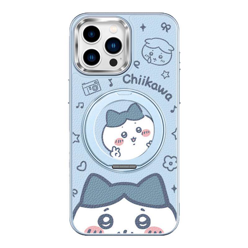 chiikawa适用苹果iphone16promax手机壳磁吸带旋转支架15指环扣14吉伊卡哇17air情侣13大孔不包