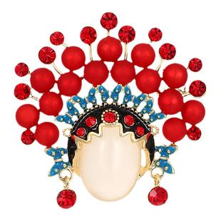 【紫罗兰正版】红花旦胸针高档女精致个性胸花别针生日礼物潮