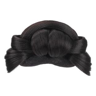 儿童汉服头饰假发包一体式全发丝古风云溪明制盘发髻古装造型发饰