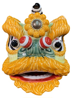 礼物开业大吉非遗醒狮摆件陶瓷