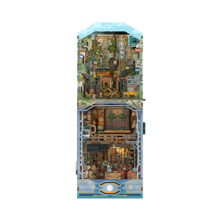 同趣拼装感应书立零号避难所diy手工小屋微缩模型积木生日礼物男