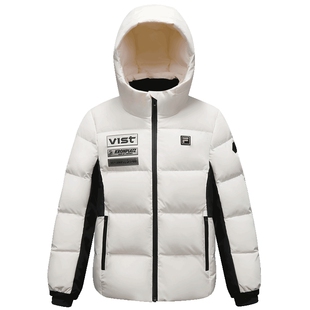 FILA斐乐儿童童装羽绒服2025年冬季新款女中大童鹅绒户外常规外套