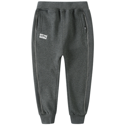 男童加绒裤子春秋款儿童一体薄绒运动裤中大童男孩冬季休闲长裤潮