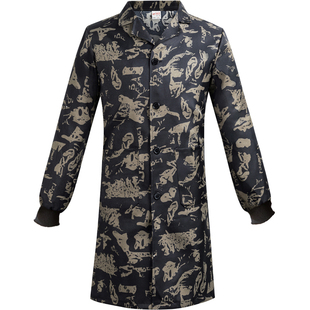 鑫昌迷彩工作服长袖蓝大褂中长款男女罩衣仓管防尘耐磨搬运劳保服