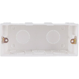 公牛118型暗装暗盒开关插座家用3位底盒布线盒 H15（配156mm面板)