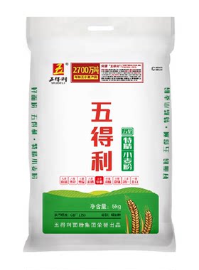 五得利特精中筋10斤面粉
