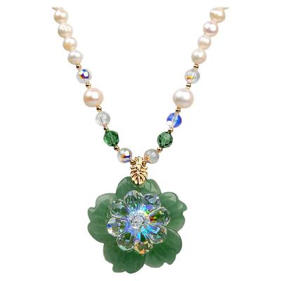 天然珍珠项链女玉石潮轻奢小众