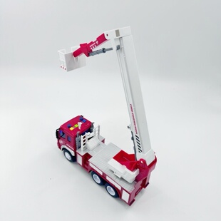 消防救援车文艺车玩儿童塑胶云梯玩具惯性登高供水益智工程车声光