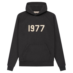 阿伦777 Fear of God Essentials 22SS植绒1977套头卫衣连帽衫男