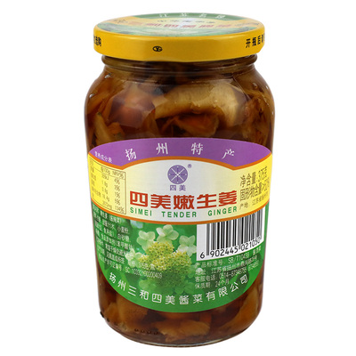 扬州特产三和四美嫩生姜姜片瓶装