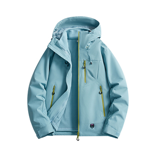 Wassup Wolf户外冲锋衣男三合一可拆卸小个子防风登山服情侣外套