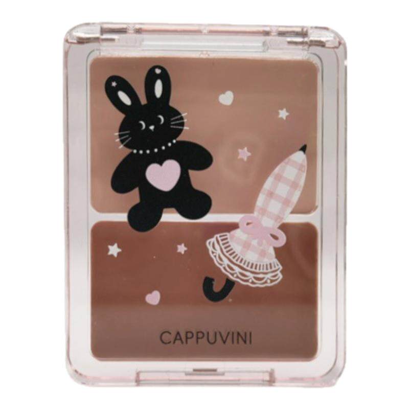Cappuvini粉绒小兔水光腮红盘 高光腮红国货平价素颜自然学生彩妆