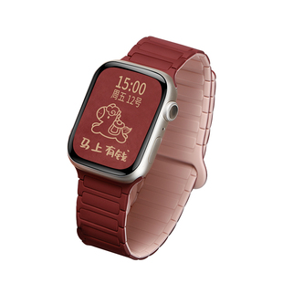 张婧仪同款适用vivowatchgt2表带新款vivowatch5智能vivo手表红色运动watch3硅胶gt女款iQOO腕带磁吸配件男生