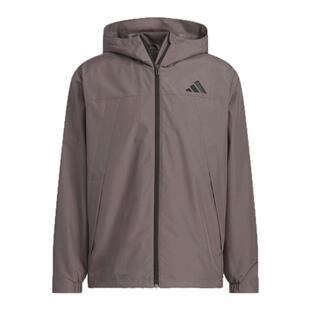 拒水梭织连帽夹克外套男女adidas阿迪达斯outlets轻运动