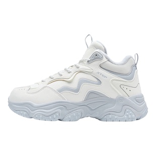 特步高帮棉鞋女鞋冬季加绒保暖厚底大棉休闲鞋户外运动鞋男老爹鞋