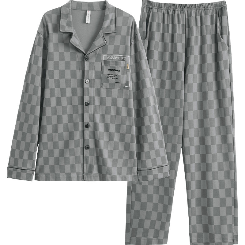 芬腾双面加厚纯棉家居服男