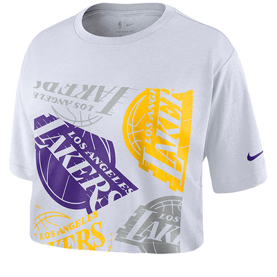 Nike/耐克正品洛杉矶湖人队 LOGO NIKE NBA 女子短款T恤 CK7692
