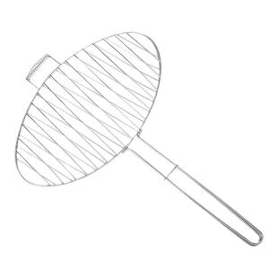 烧烤网不锈钢长方形烤鱼夹圆形烤鱼网夹烧烤夹板商用专用夹子架子