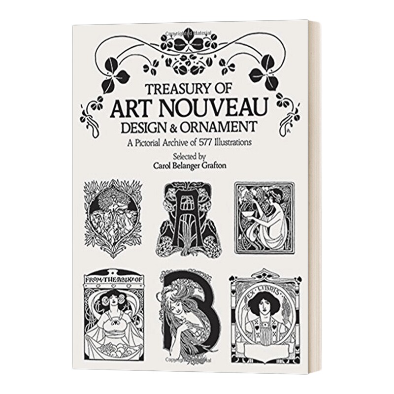 英文原版 Treasury of Art Nouveau Design & Ornament 新艺术主义设计与装饰品宝库 英文版 进口英语原版书籍