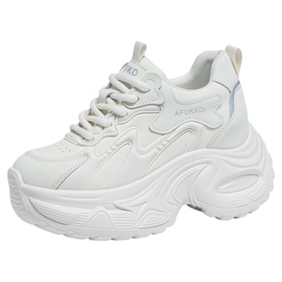 2026新款春季老爹鞋女内增高8cm白色厚底运动鞋小个子休闲鞋轻便