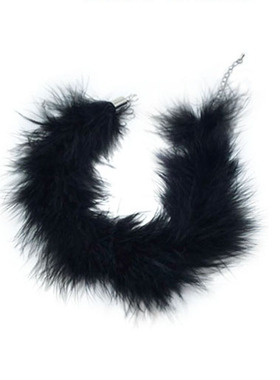 自制温婉气质假毛领项链简约大方