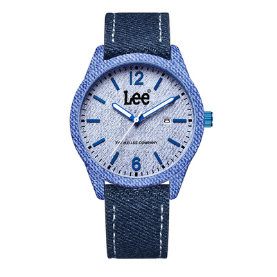 Lee男士牛仔丹宁系列石英表