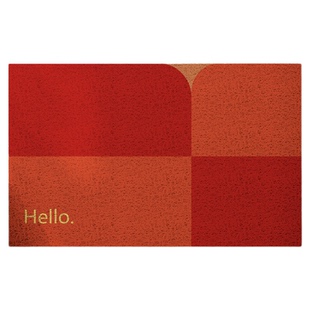 ComiComi跳格子入户地垫丝圈进门除尘脚垫室外可裁剪防滑玄关垫子