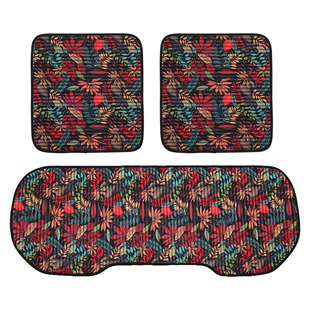 亚麻汽车坐垫单片小方垫四季通用夏季座垫单垫主驾驶后排按摩久坐