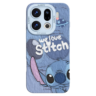 史迪仔适用oppoFindX9pro手机壳新款findx9保护套FindX8液态硅胶x7全包镜头6防摔5卡通0pp0外壳Ultra十可爱s+