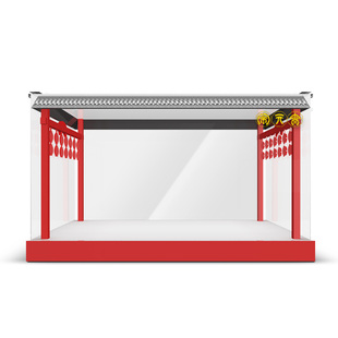 LYB适用乐高中国风80107春节元宵灯会积木亚克力收纳罩防尘展示盒