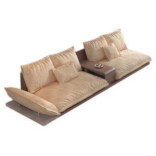 粤府品牌佛山龙江家具直排布艺沙发实木高脚中古风复古沙发羽绒