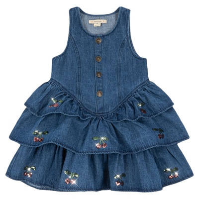 3件5折 Little现货丹麦Konges Slojd fw25儿童牛仔外套长裤背带裙