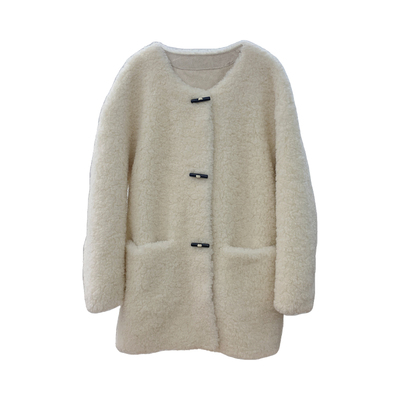 漫画家100羊羔毛皮毛一体外套女