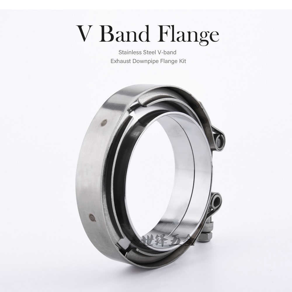不锈钢V型卡箍改装排气管抱箍配子母法兰Vband Clamp涡轮卡扣现货