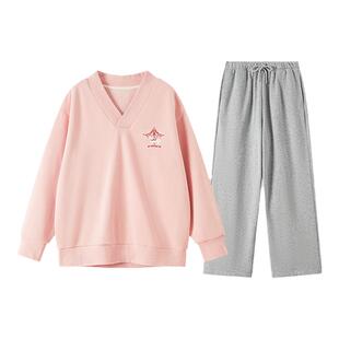 形内睡衣女粉色摇粒绒加绒加厚冬装2024新款冬季保暖可外穿家居服